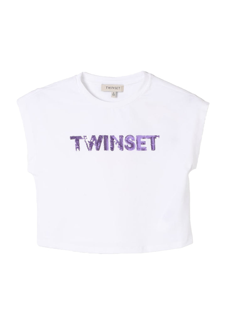 T-shirt bianca per bambina