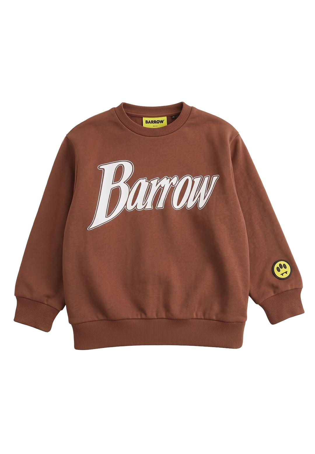 Felpa girocollo marrone unisex