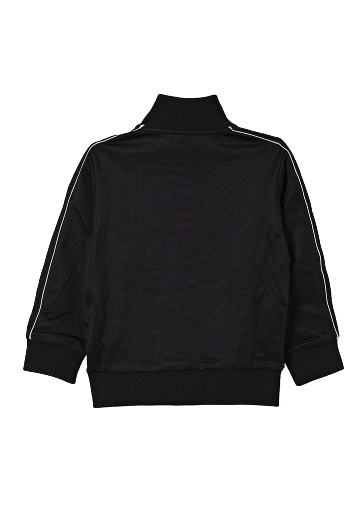 Felpa zip nera per bambino