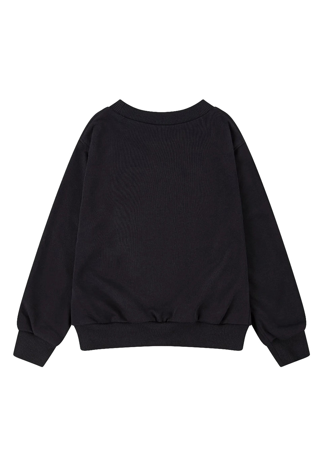 Felpa girocollo nera per bambino