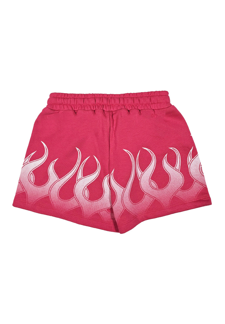 Short felpa fuxia per bambina