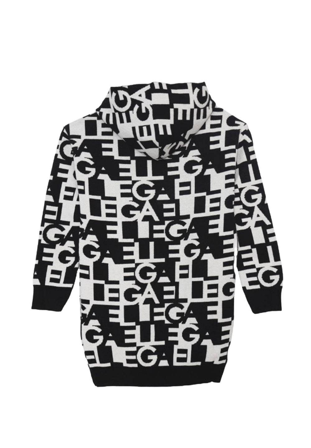 Vestito maglia bianco-nero per bambina