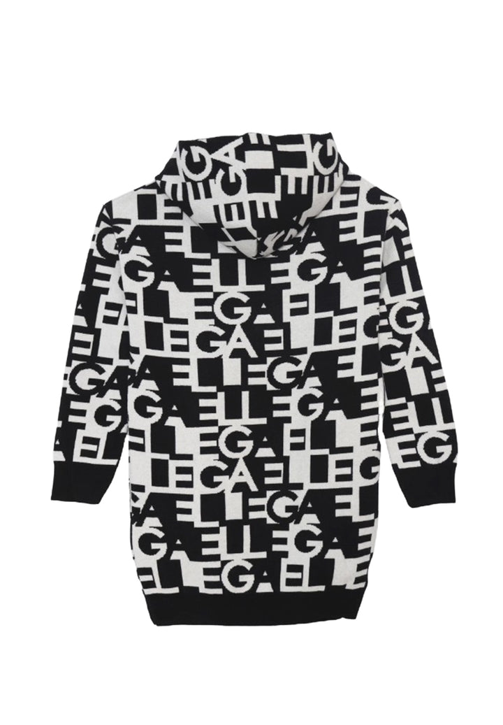 Vestito maglia bianco-nero per bambina