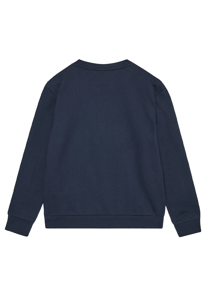 Felpa girocollo blu per bambino