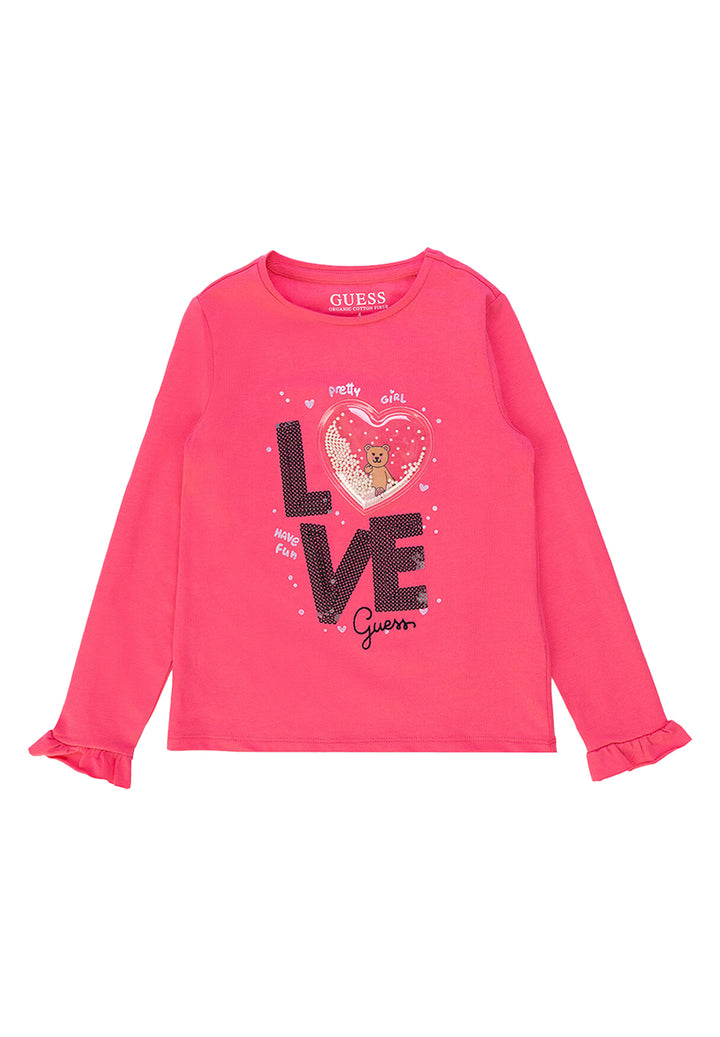 T-shirt fuxia per bambina