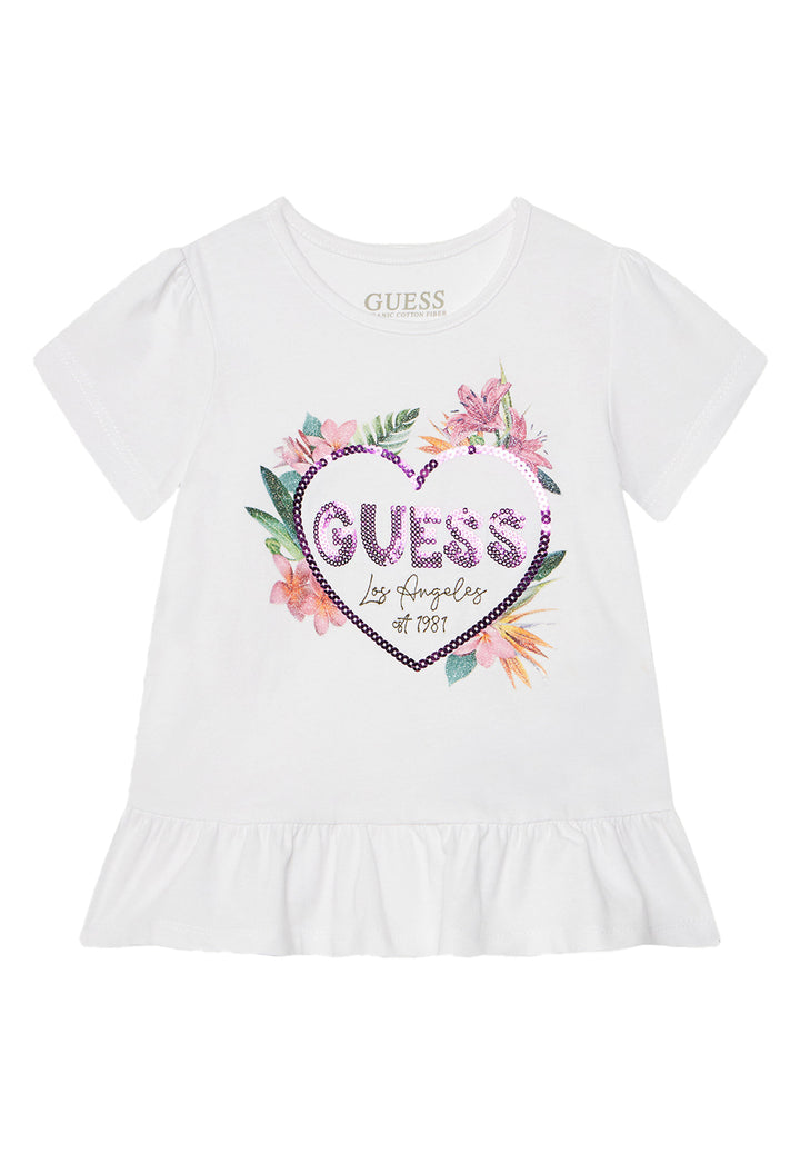 T-shirt bianca per bambina