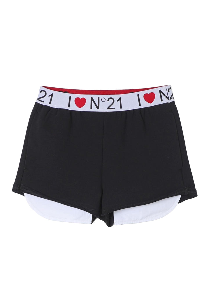 Short nero per bambina