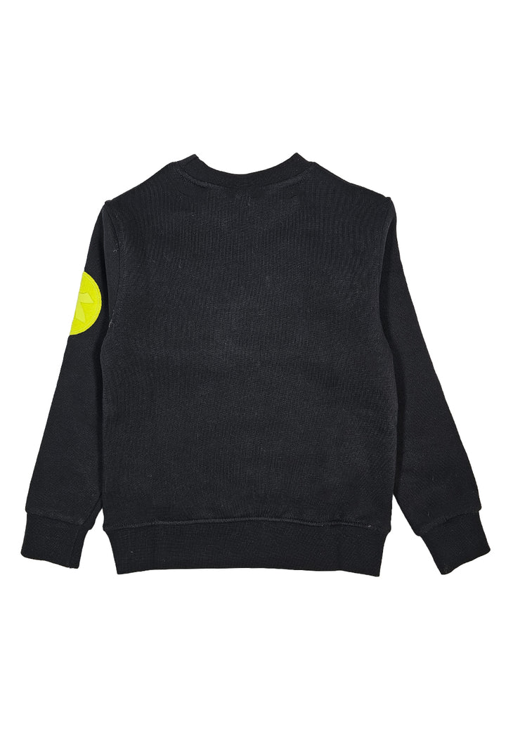 Black crewneck sweatshirt for boy