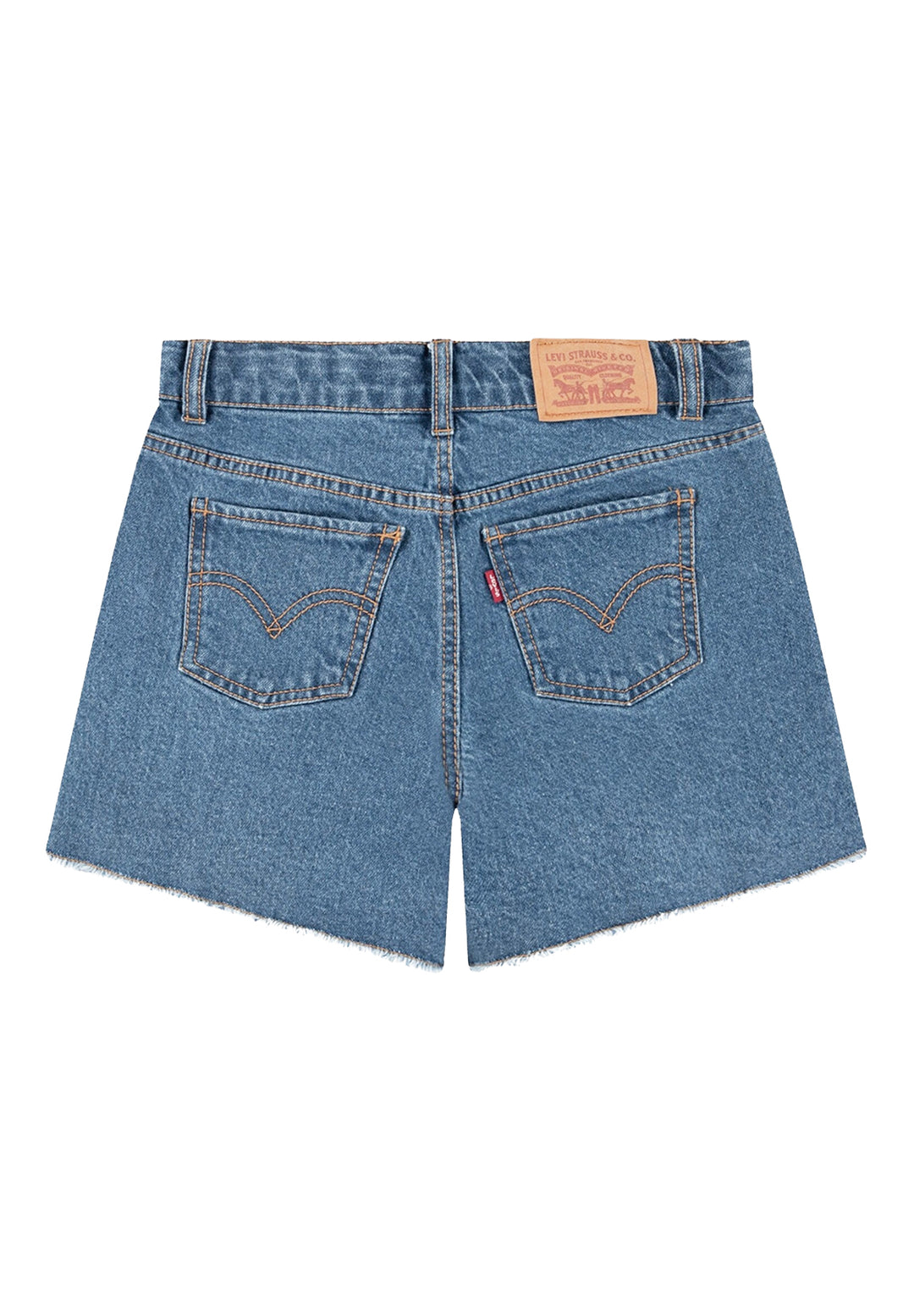 Short denim blu per bambina