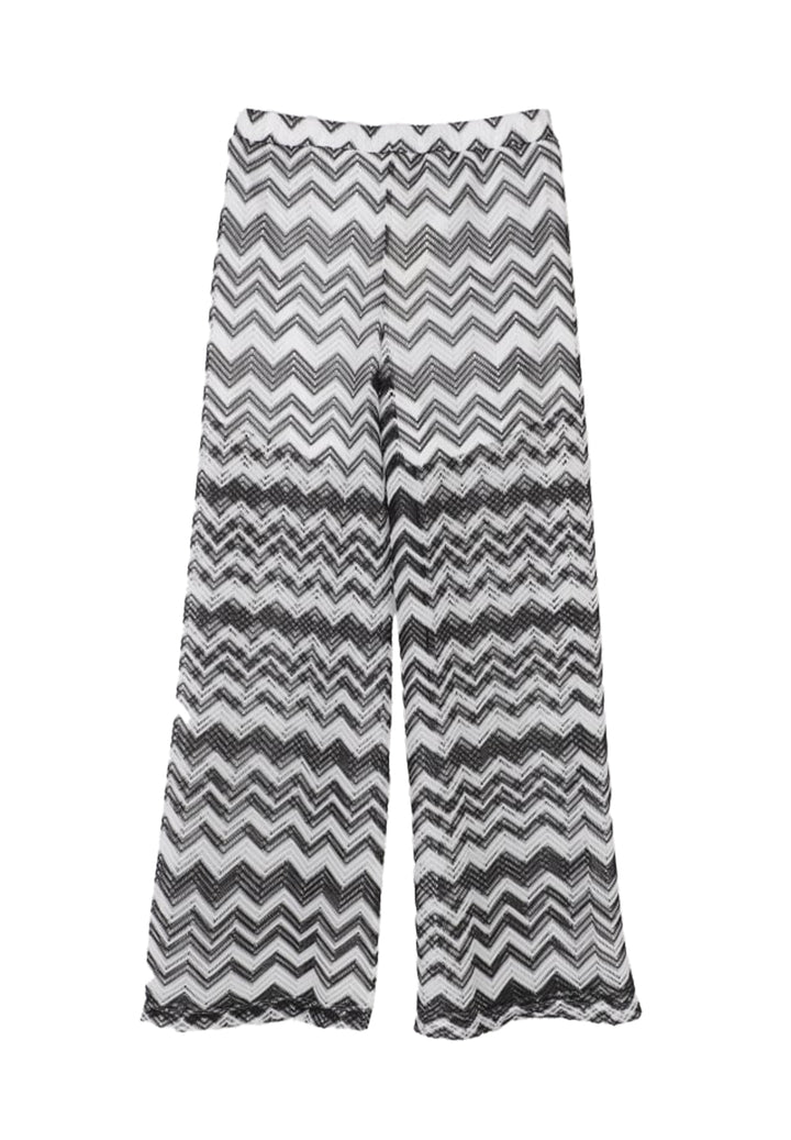 Pantalone nero-bianco per bambina