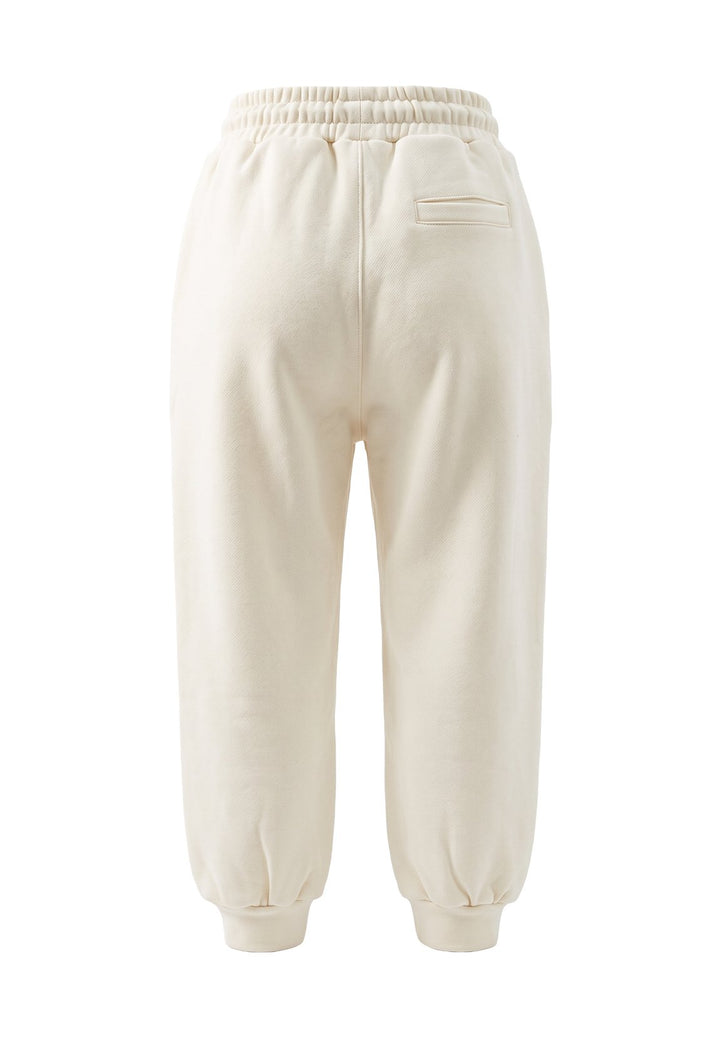 Pantalone felpa bianco unisex