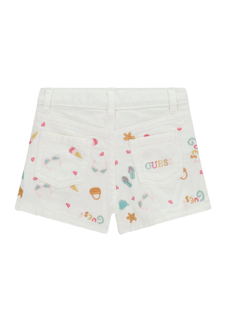 Short Denim crema per bambina