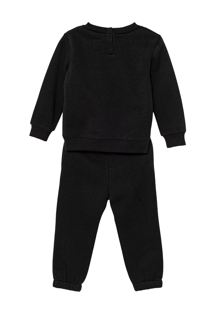 Completo felpa nero per neonato