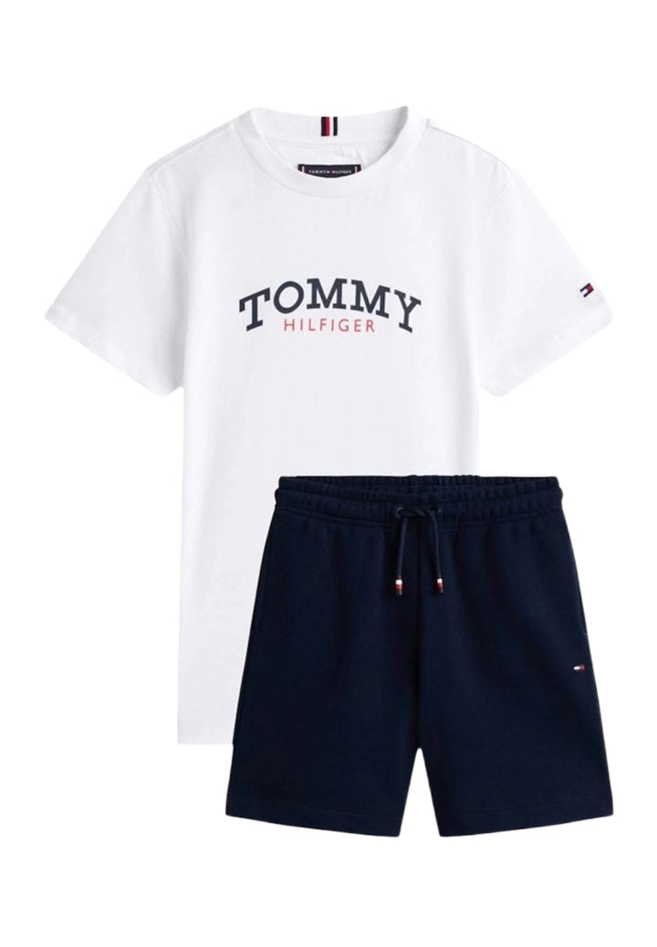 Completo bianco-blu per bambino