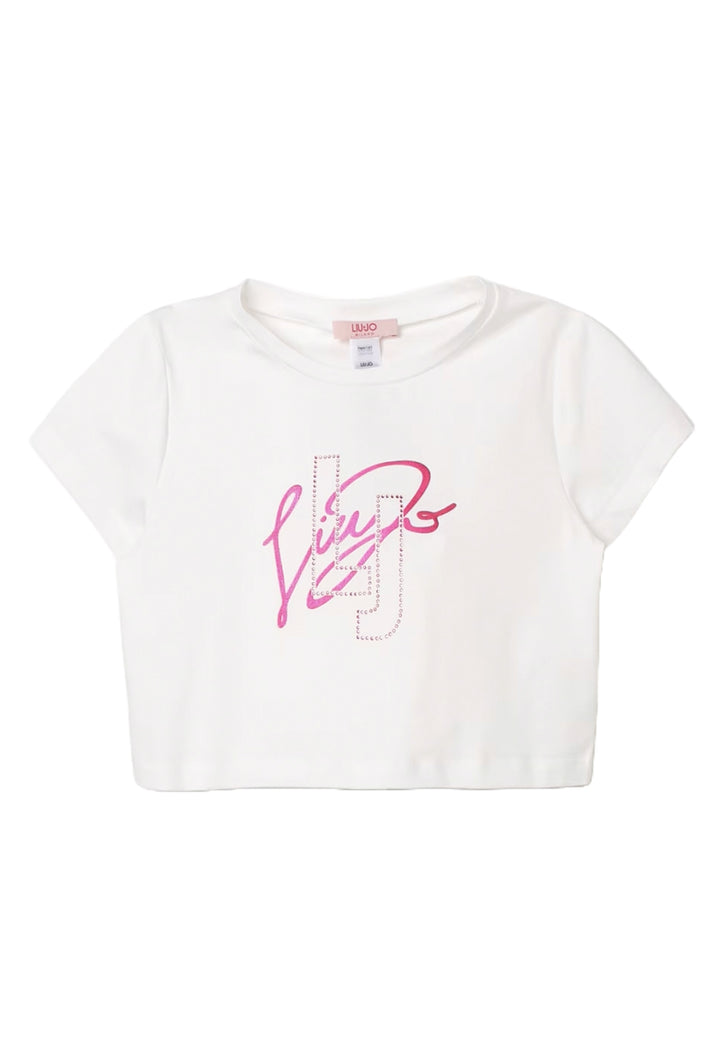 T-shirt bianca per bambina