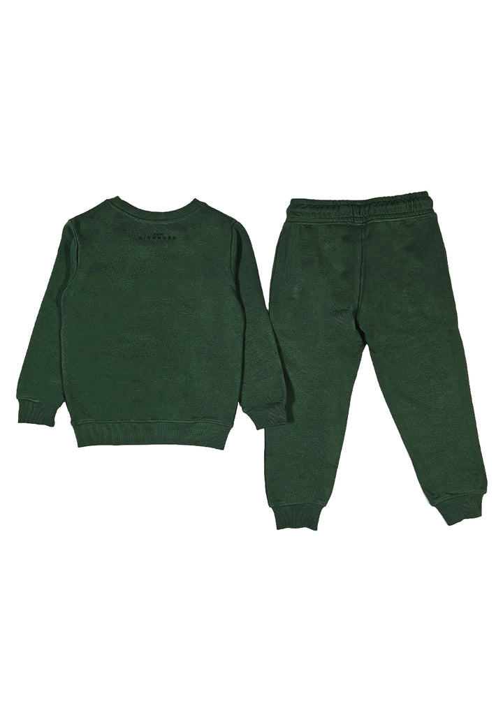 Grünes Sweatshirt-Set für Jungen