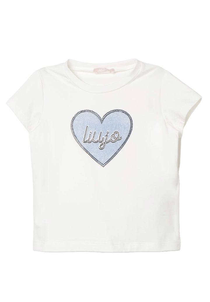 T-shirt bianca per bambina