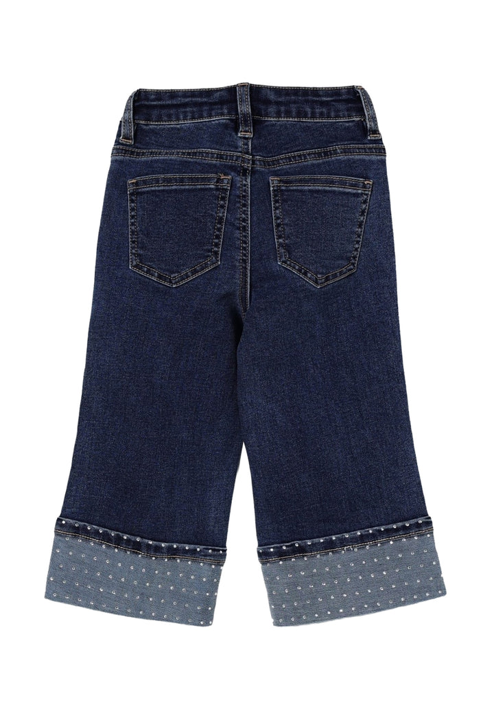 Jeans blu denim per neonata