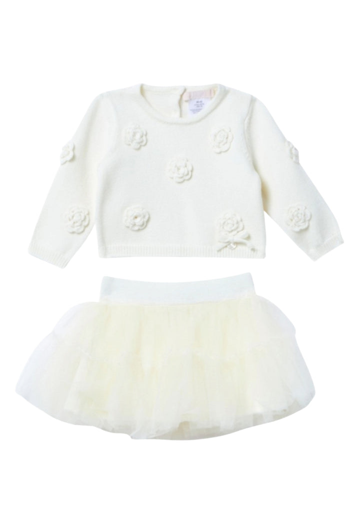 Vestito crema per neonata
