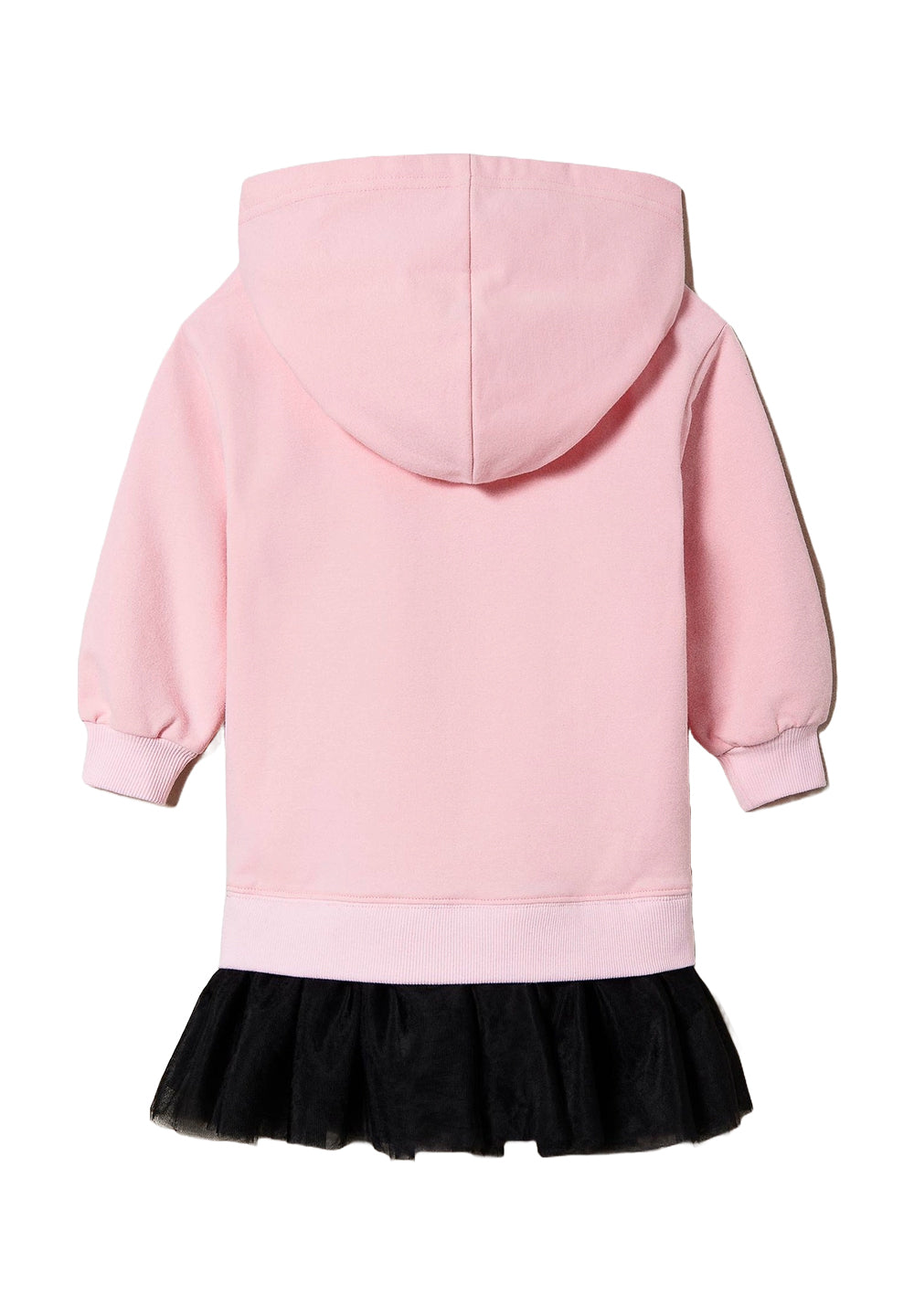 Vestito felpa rosa per bambina