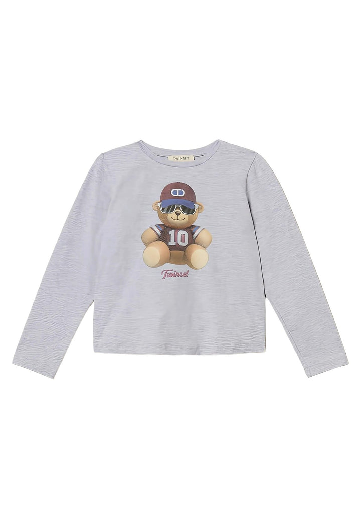 T-shirt grigia per bambina