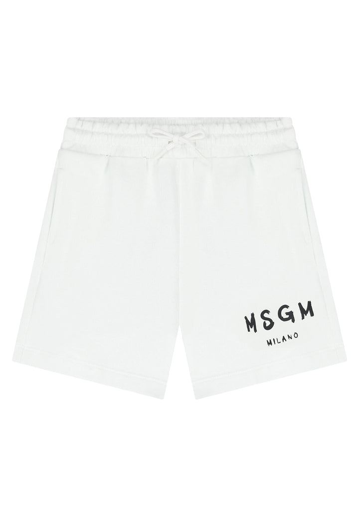 Bermuda felpa bianco per bambino