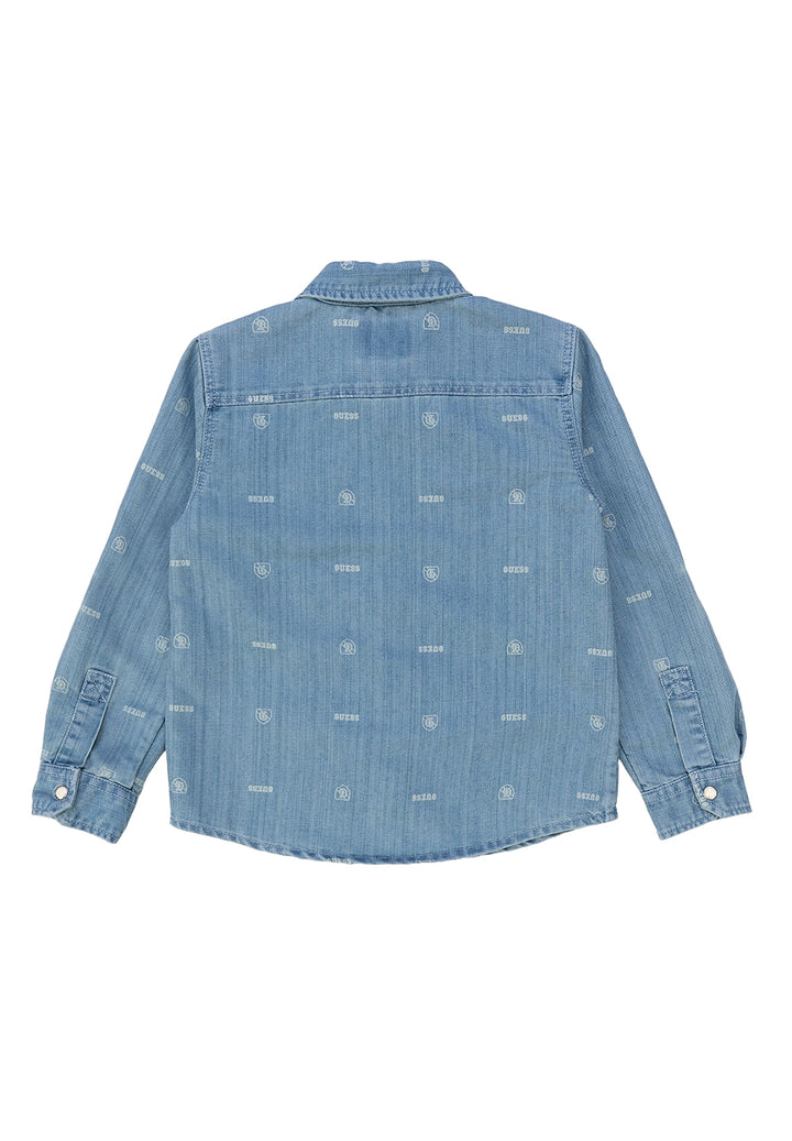 Camicia denim blu per neonato