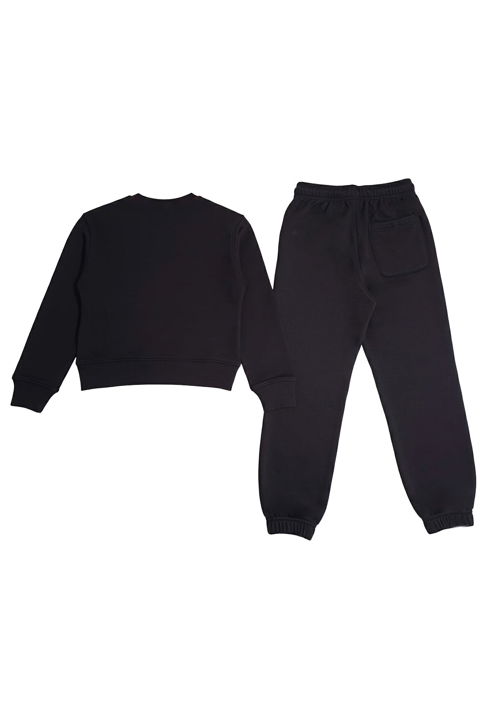 Completo felpa nero per bambina