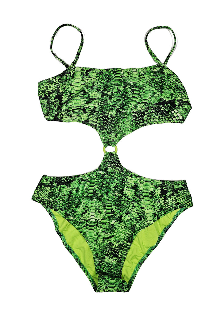 Costume intero verde per bambina