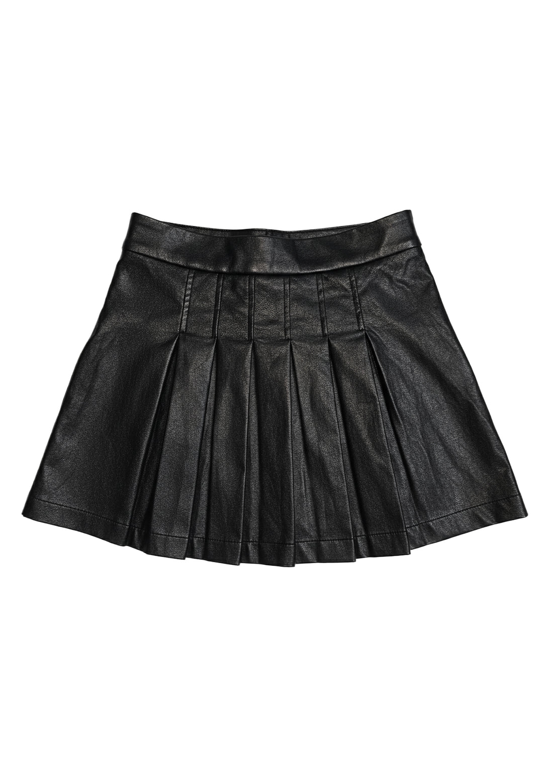 Gonna ecopelle nera per bambina