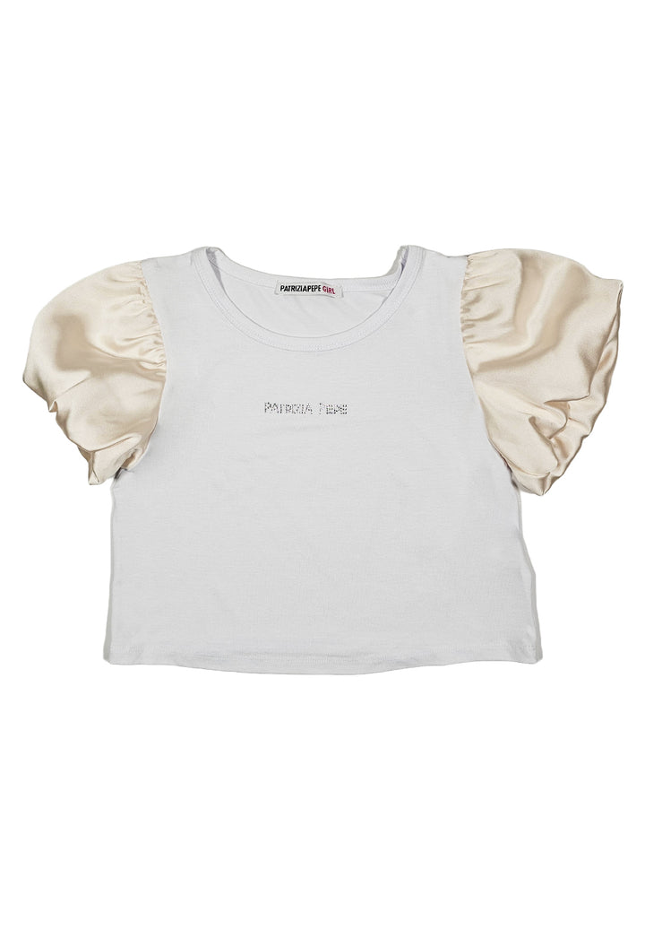 T-shirt bianca per bambina