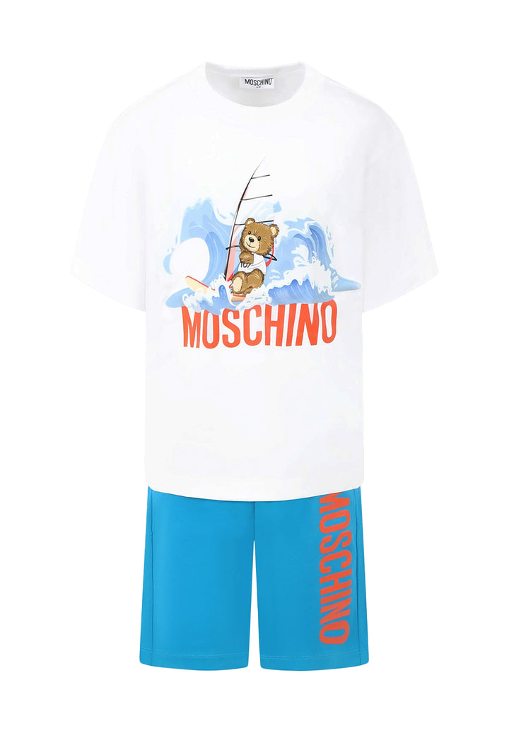 Weiß-hellblaues Set für Kinder