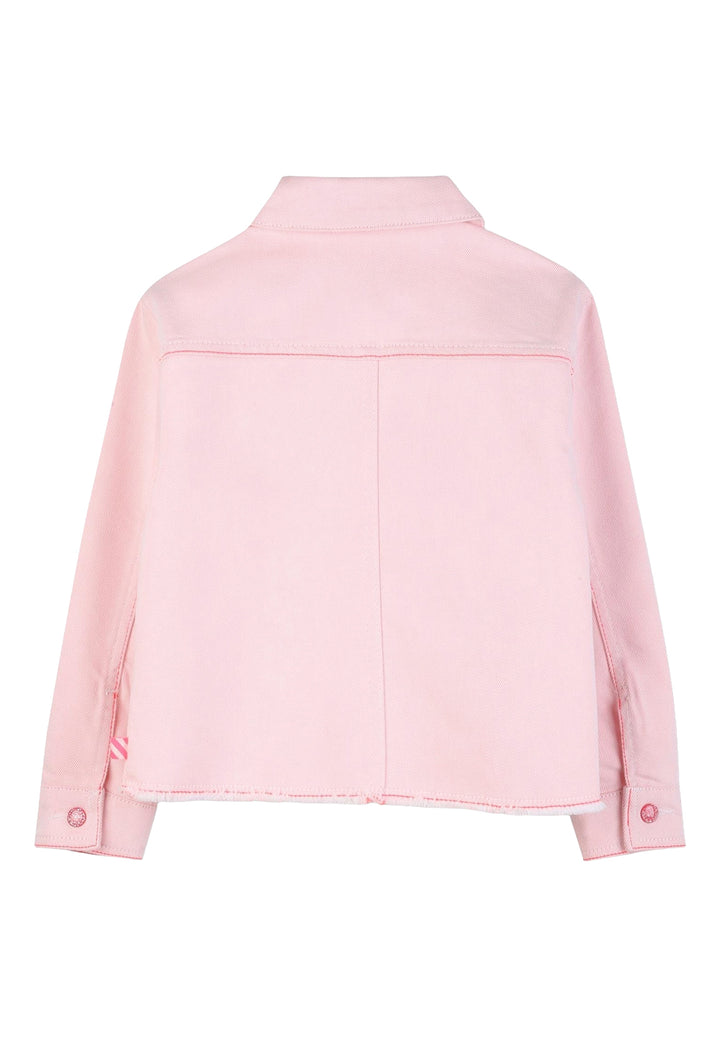 Giubbino denim rosa per bambina