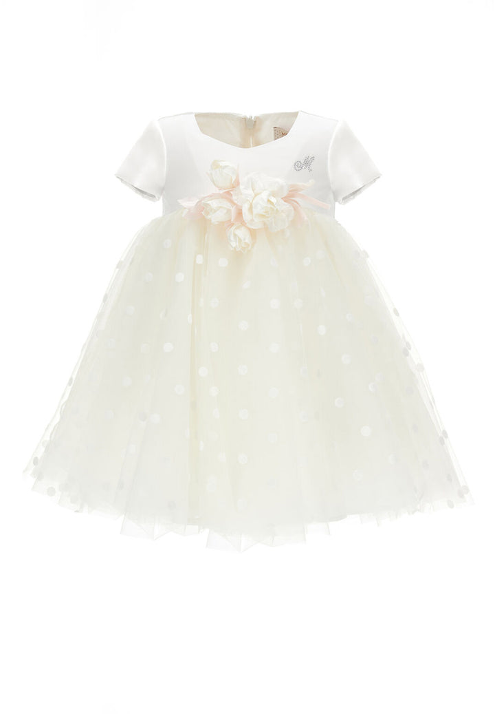 Vestito tulle panna per neonata