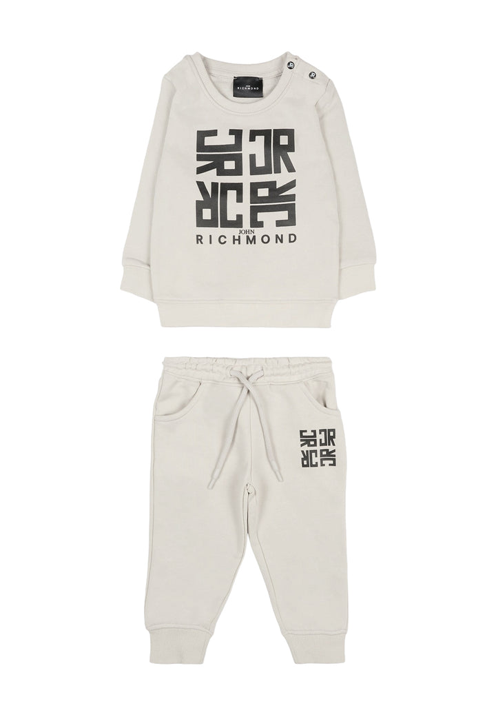 Completo felpa grigio per neonato