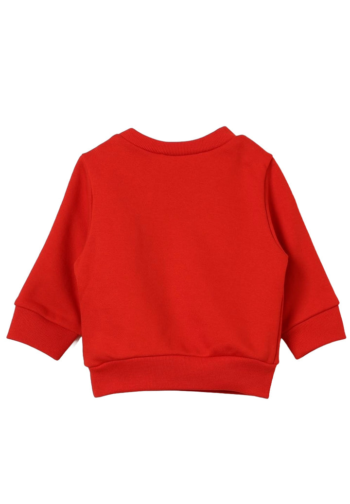 Felpa girocollo rossa per bambino