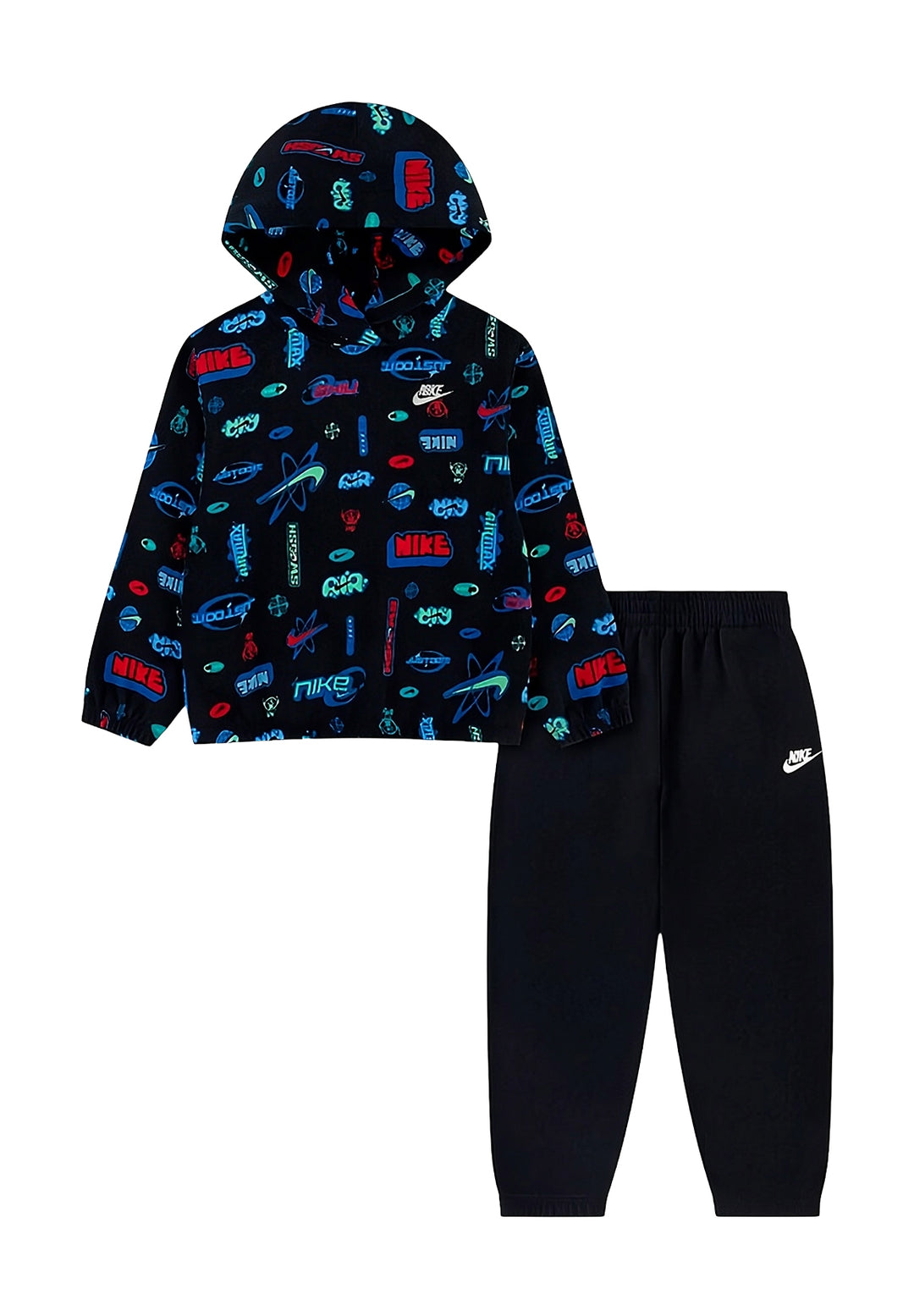 Completo felpa nero per bambino
