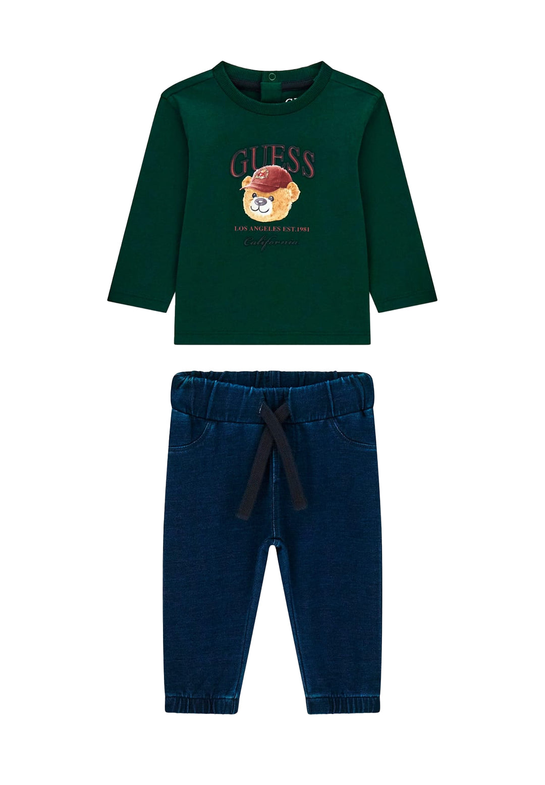 Completo verde-blu per neonato