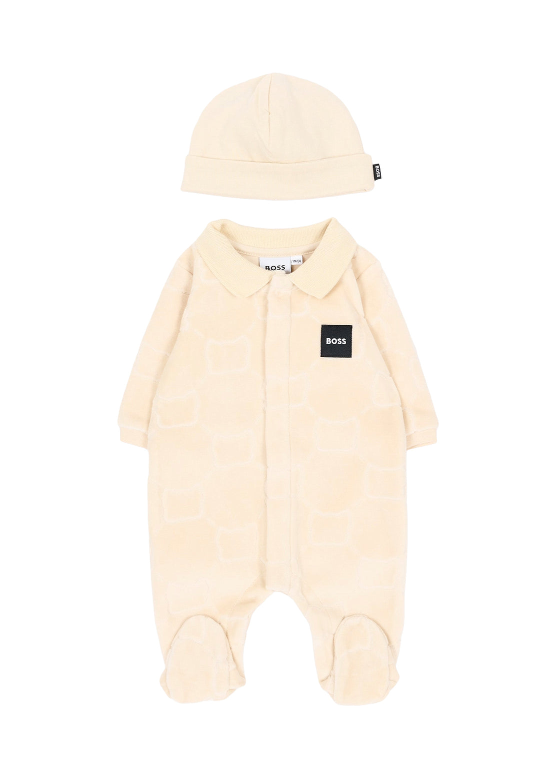 Set tutina beige per neonato