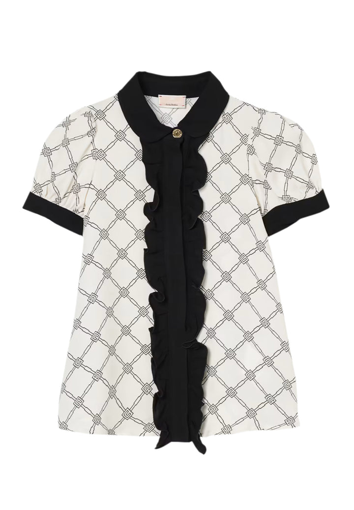 Vestito crema-nero per neonata