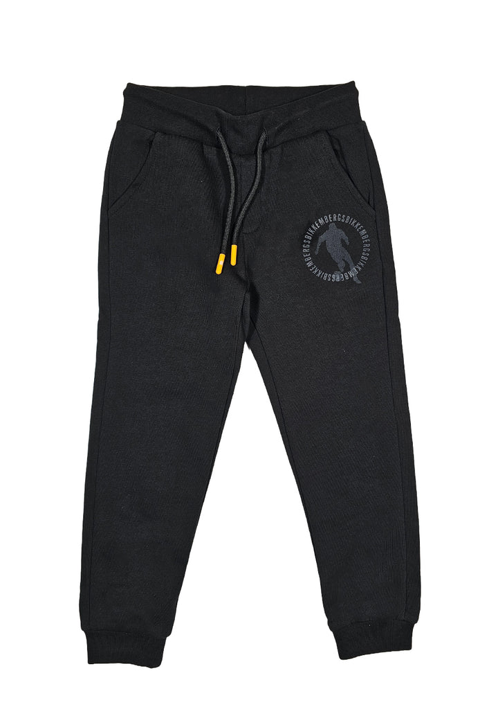 Black fleece trousers for boy