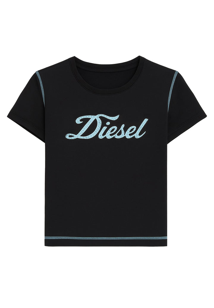 T-shirt nera per bambina