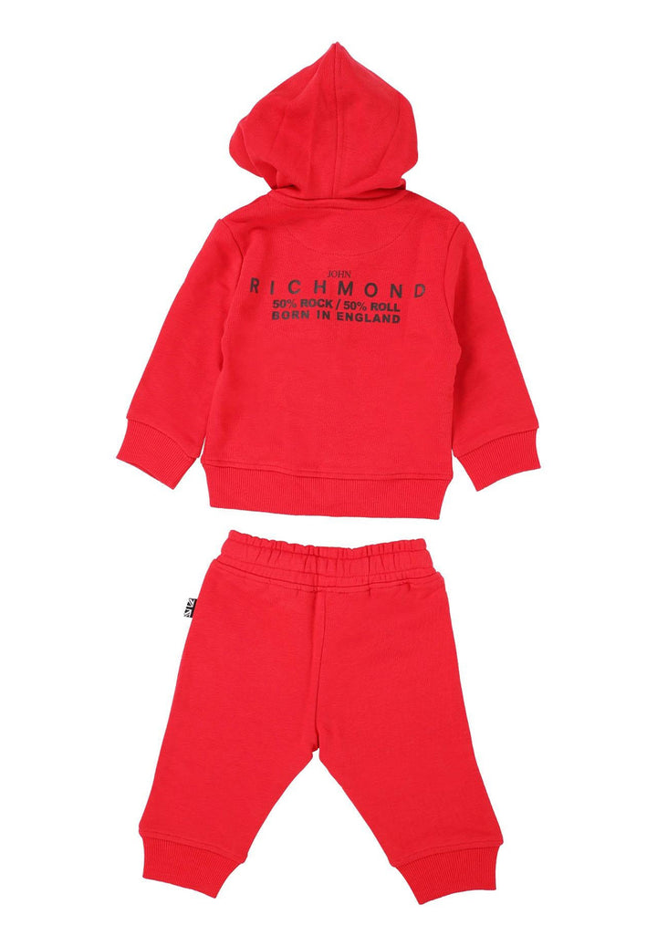 Completo felpa rosso per neonato