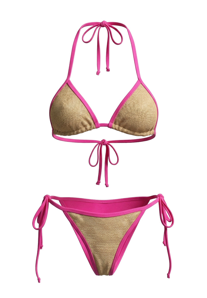 Costume bikini oro per bambina