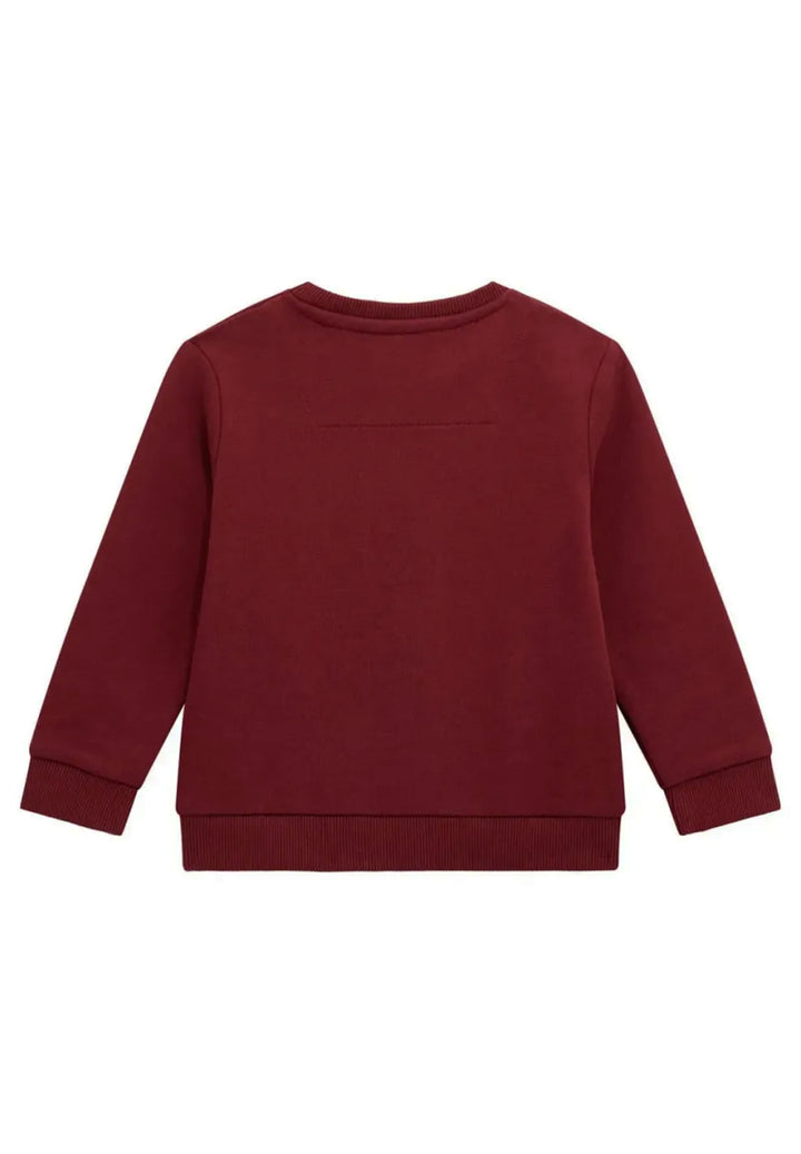 Felpa girocollo bordeaux per bambino
