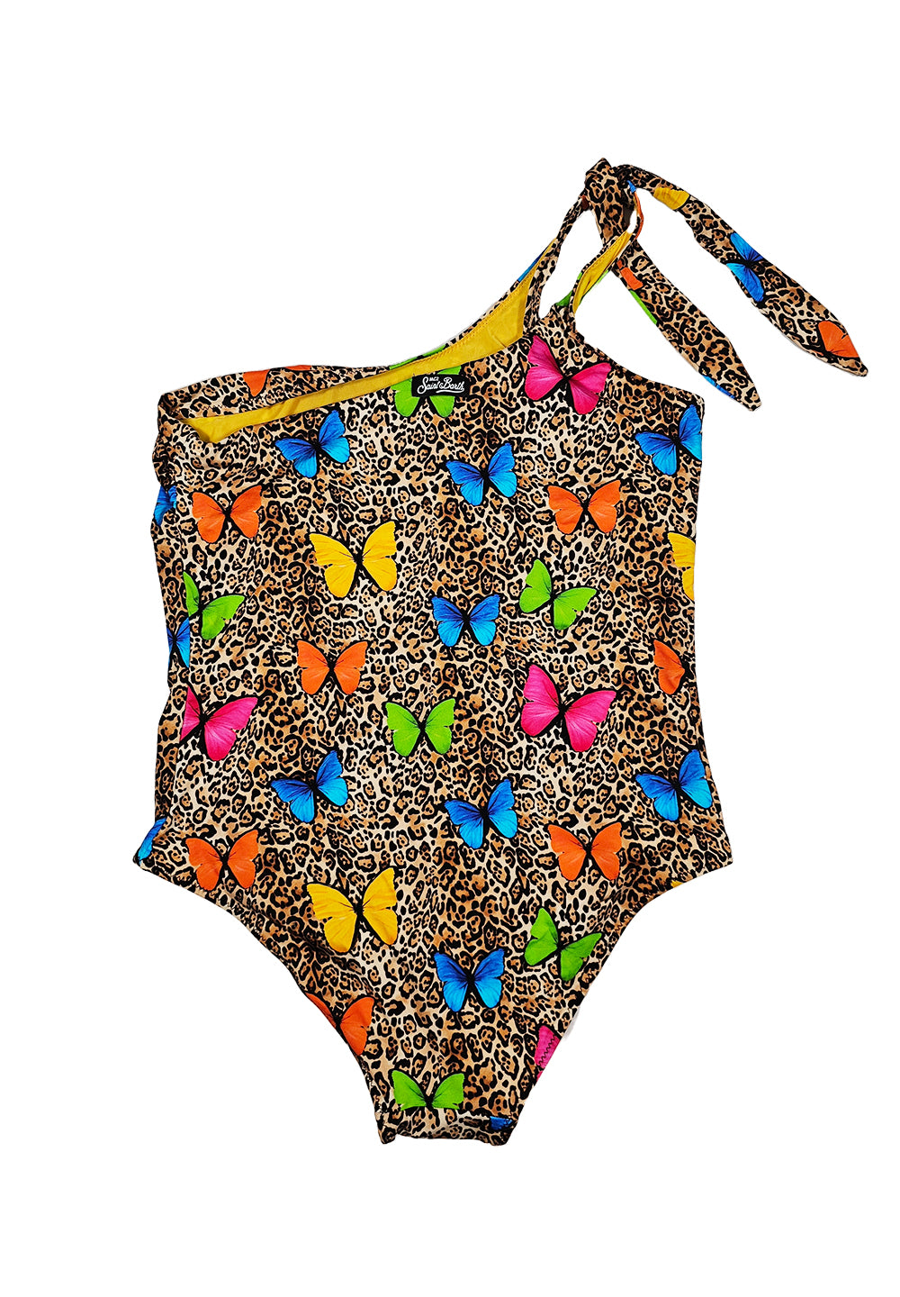 Costume intero maculato per bambina