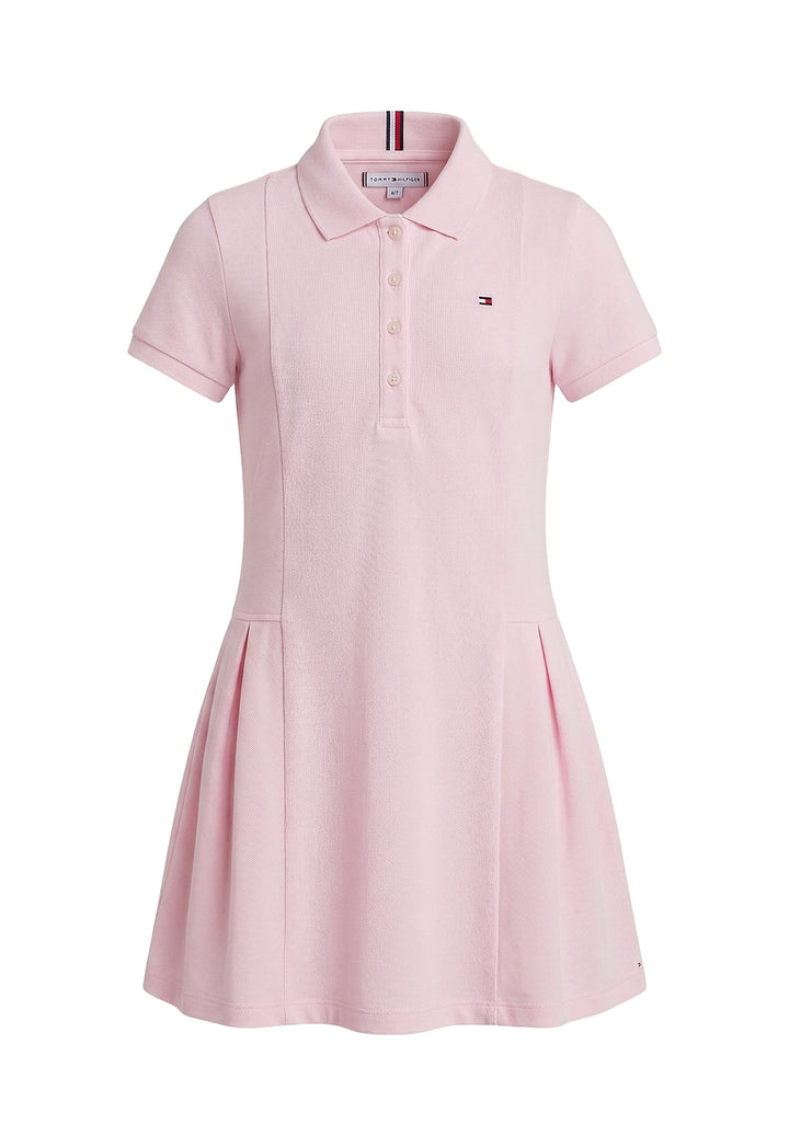 Vestito polo rosa per bambina