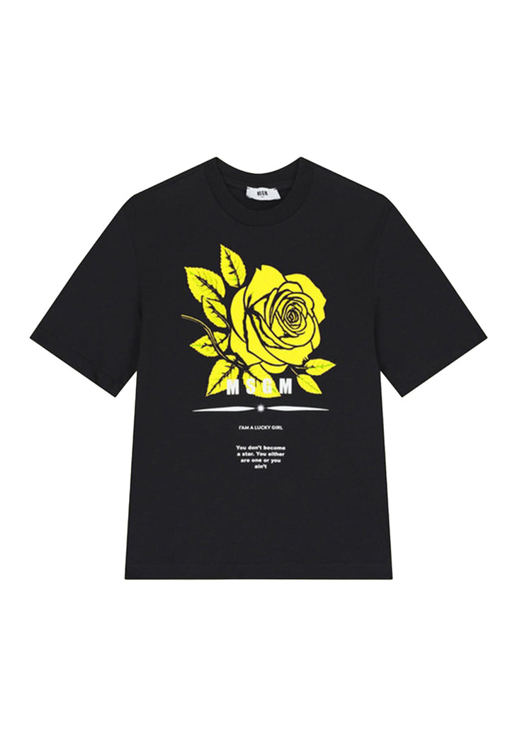 T-shirt nera per bambina