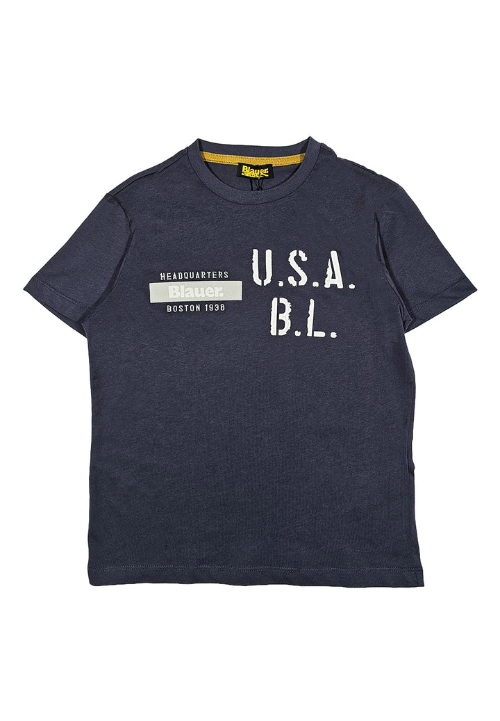 T-shirt blu per bambino