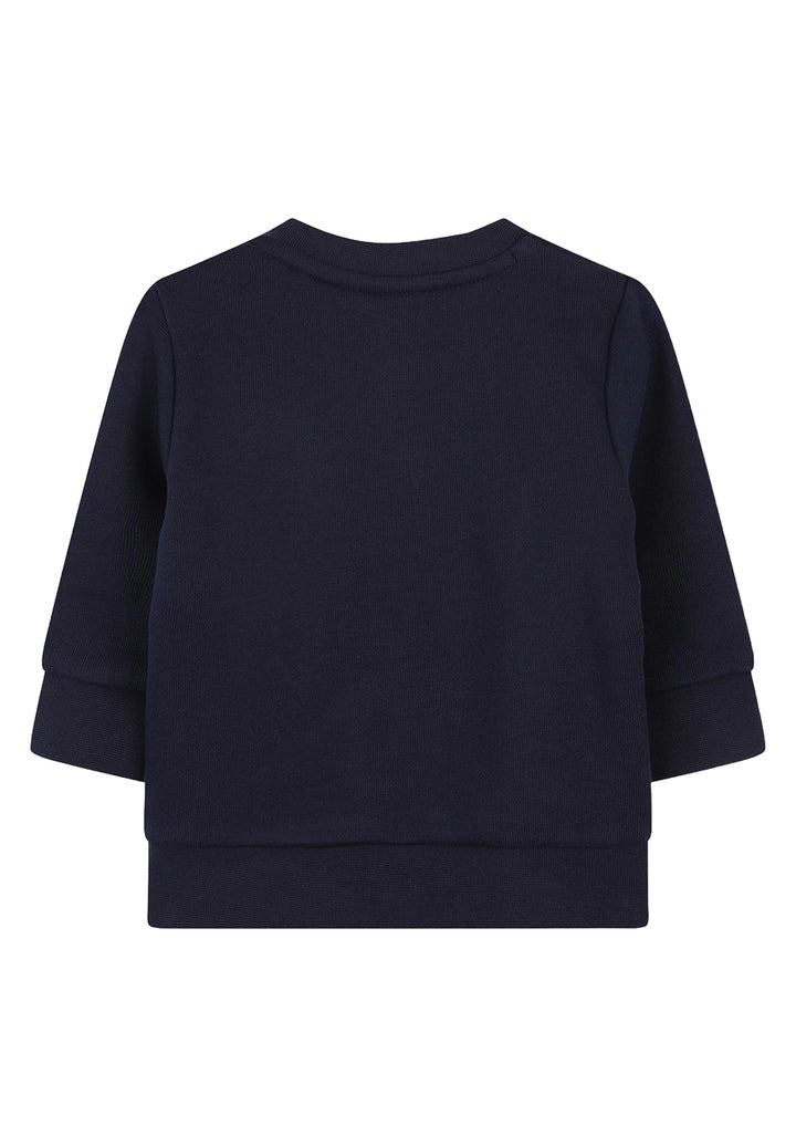Felpa girocollo blu navy per bambino